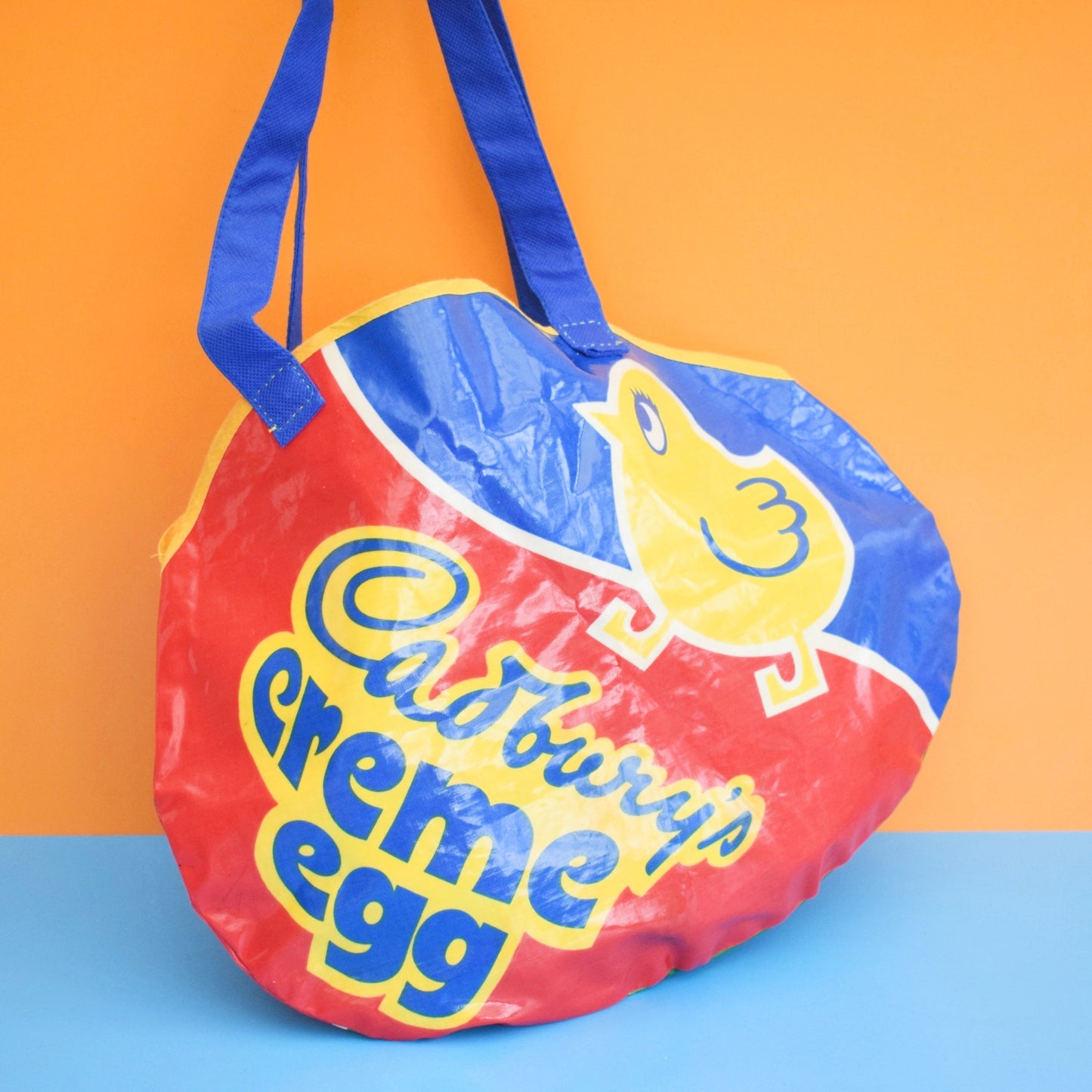 Vintage 1980s PVC Shoulder Bag - Cadburys Creme Egg Advertising .
