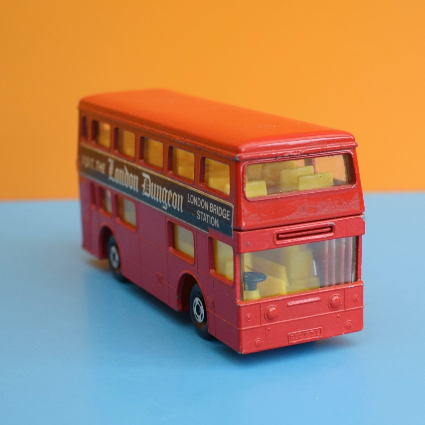 Vintage 1970s Metal London Bus - Matchbox - Visit London Dungeon by Pineapple Retro