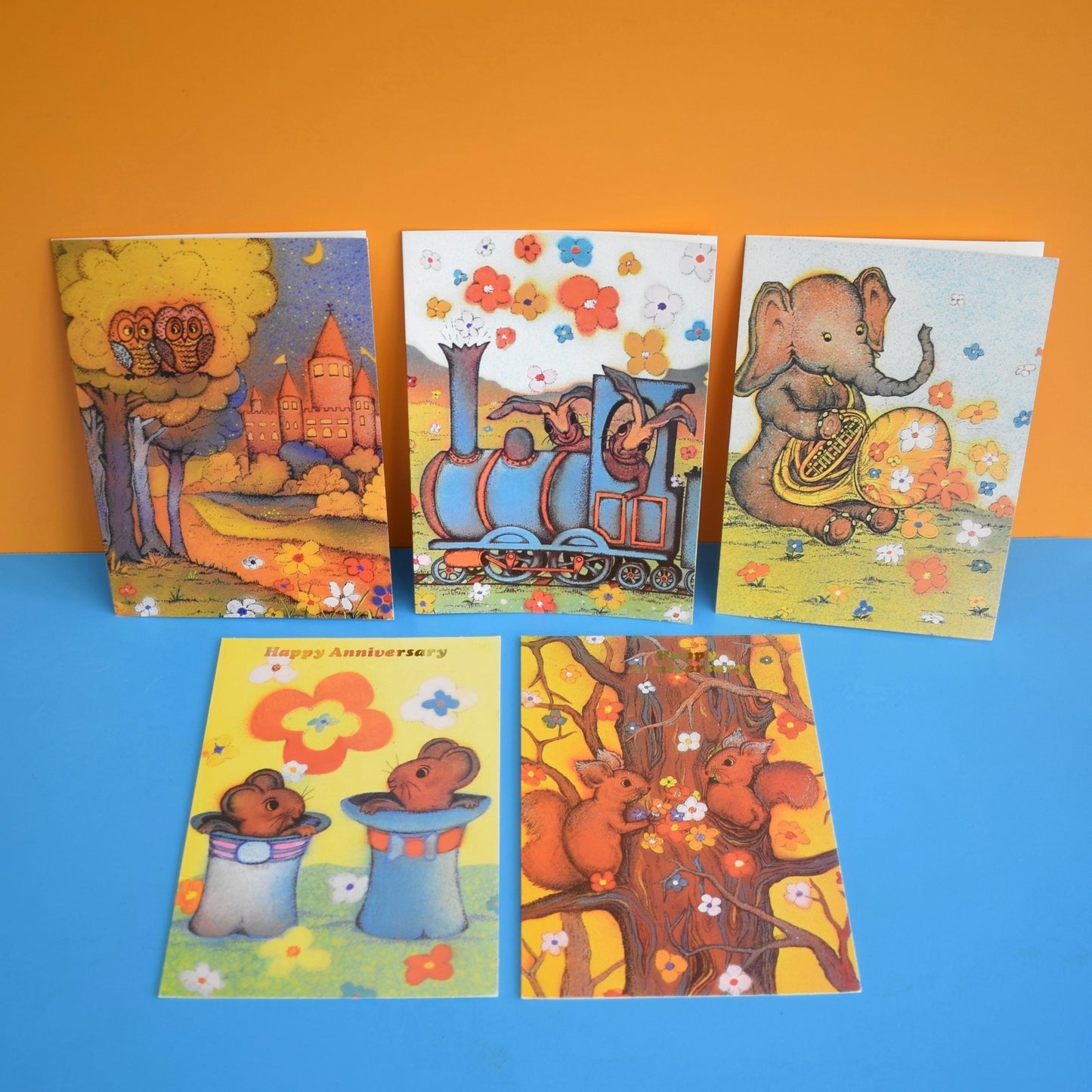 Vintage 1970s Greeting Cards - by Andy Gage x5 by Vintage
