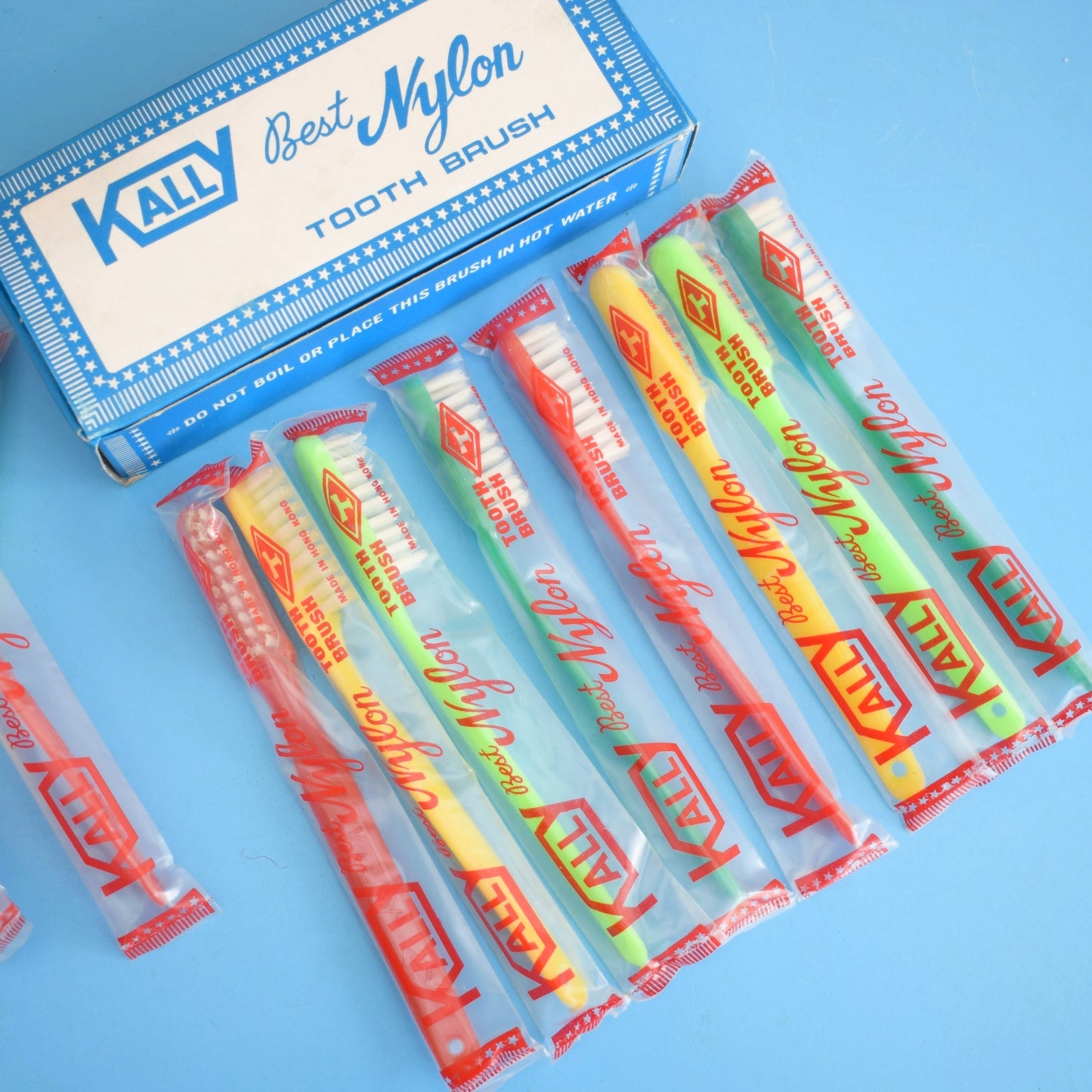Vintage 1960s Unused Kally Toothbrush - Boxed/ Sealed