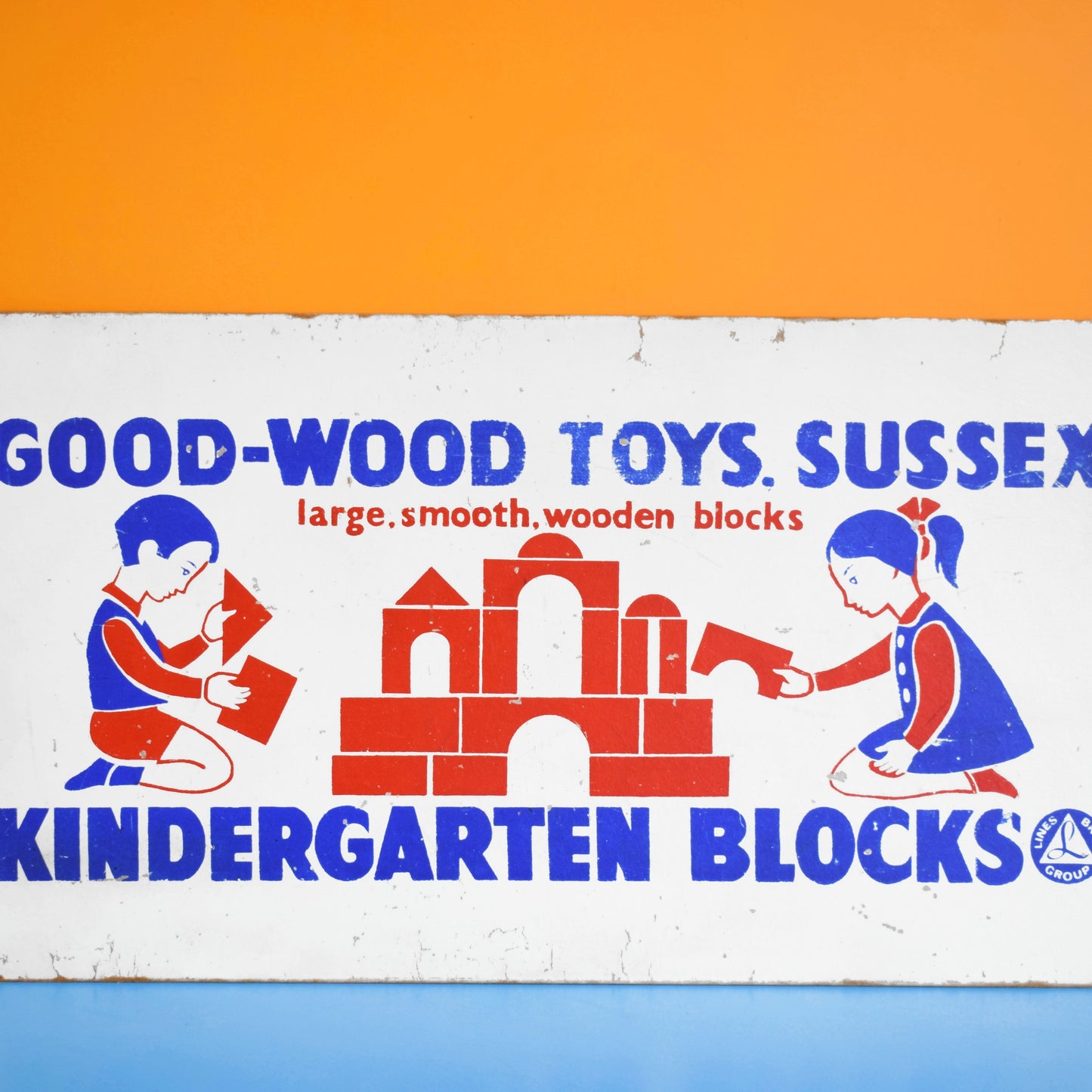 Vintage 1960s Wooden Sign - Good-Wood Toys. Sussex