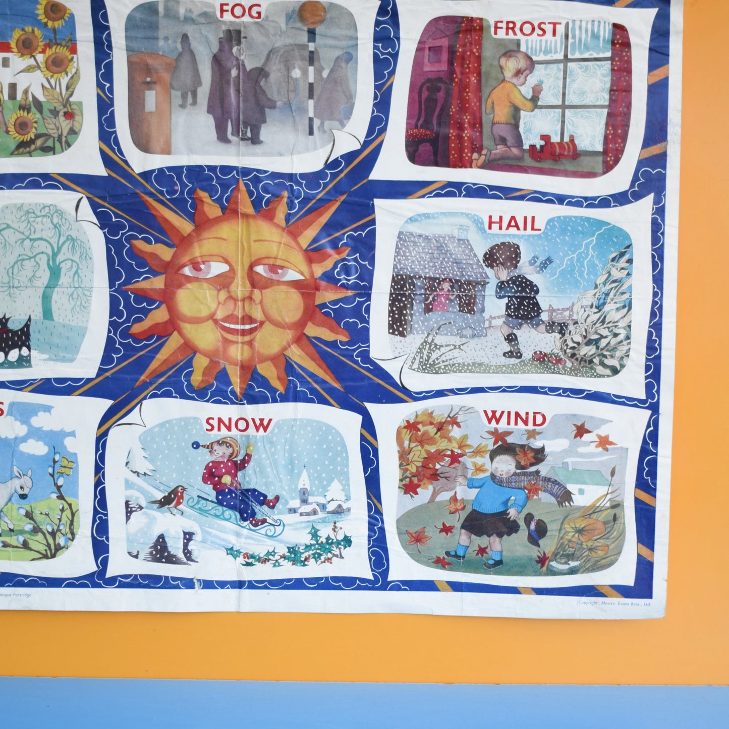 Vintage 1950s Large Graphic Child Education Poster - Monique Partridge