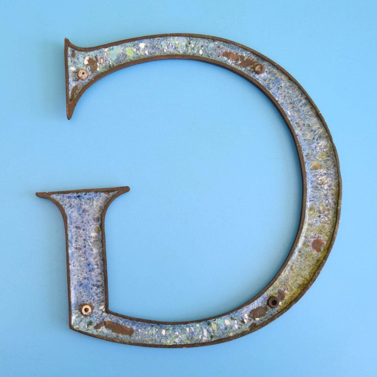 Vintage 1950s Medium Sized Letter G - Enamel Green by Pineapple Retro