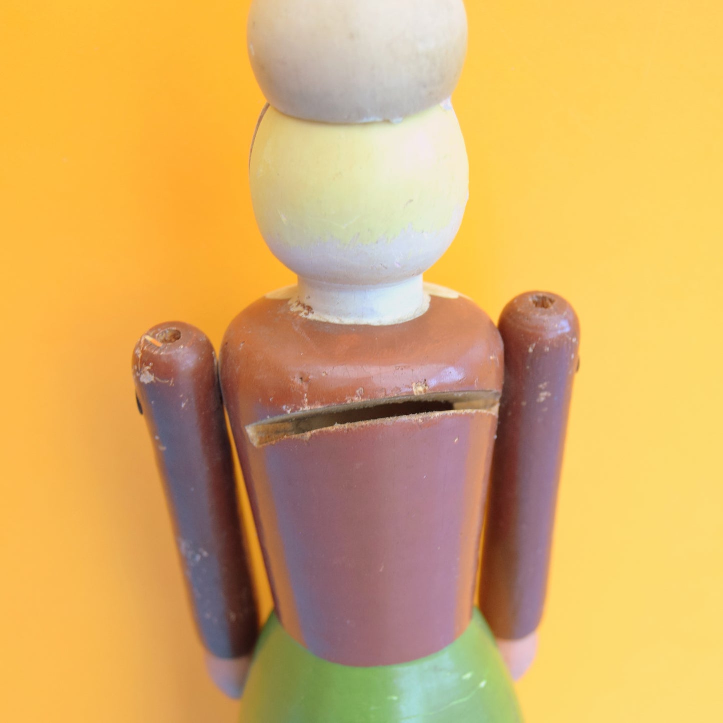 Vintage 1950s Wooden Doll / Figure - Hand Painted