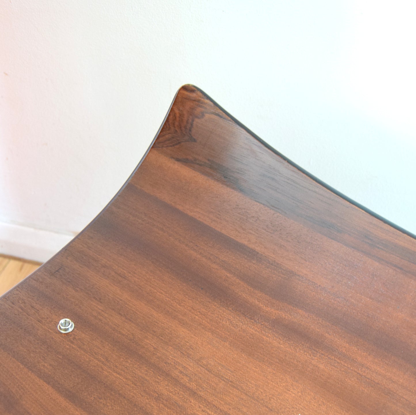 Vintage 1960s G Plan Rosewood Footstool - Black Vinyl