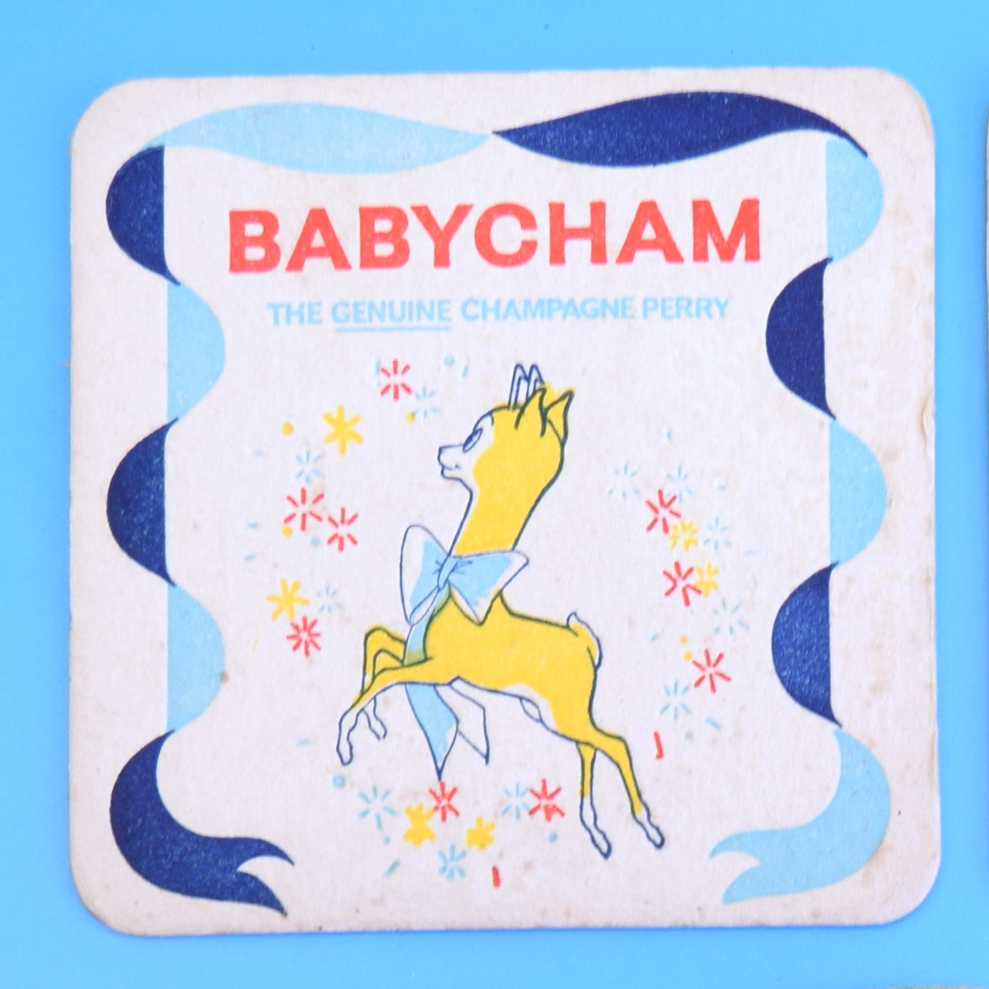 Vintage 1960s Babycham Cardboard Drinks / Tray Mats - Bambi
