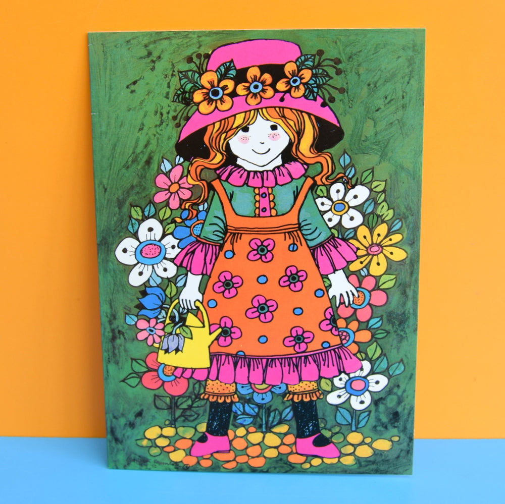 Vintage 1970s Greeting Card - by Gwyneth Mamlok - Jill, Green