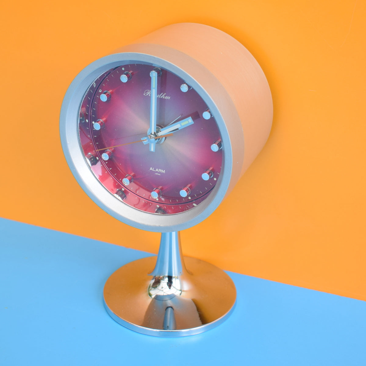 Vintage 1960s Pedestal Alarm Clock - Red by Vintage