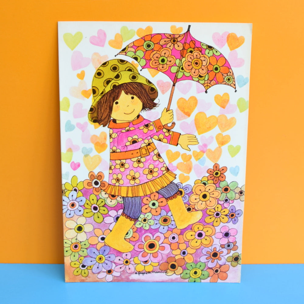 Vintage 1970s Greeting Card - by Gwyneth Mamlok - Brolly Dolly