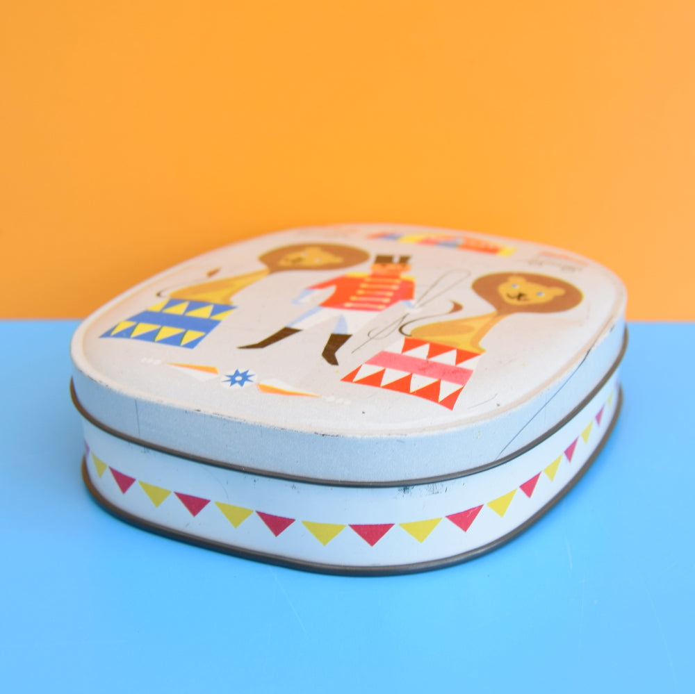 Vintage 1960s Sharps Toffee Tin - Circus Theme - Lions by Vintage