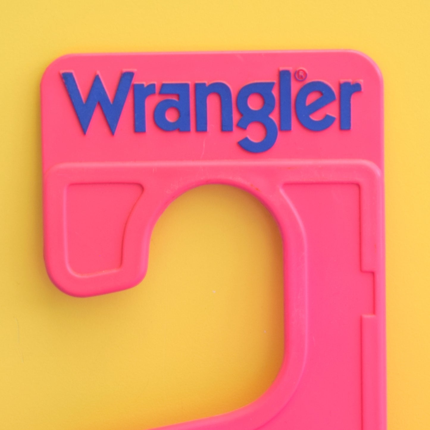 Vintage 1980s Plastic Clothes Hangers - Wrangler - Pink x5