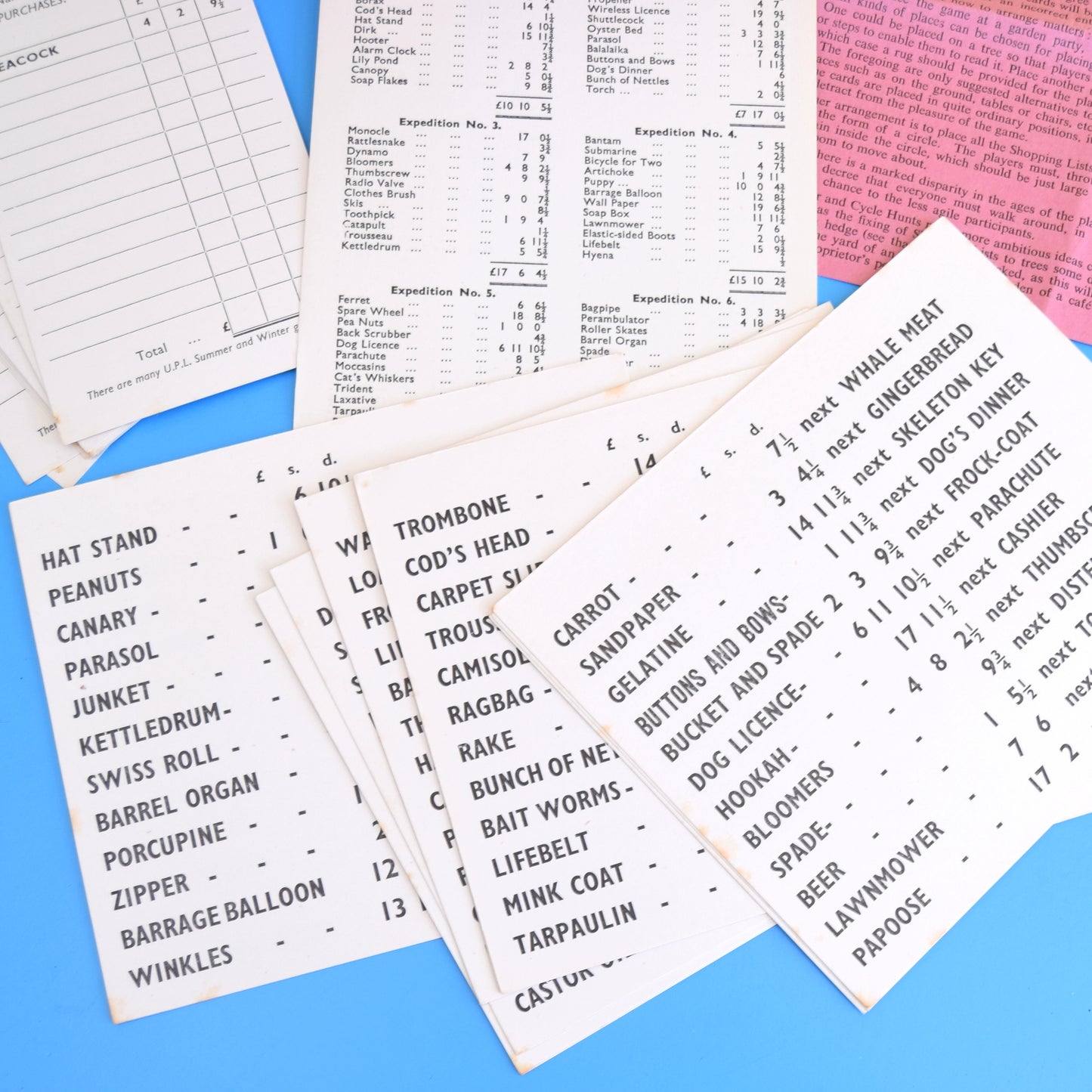 Vintage 1950s Shopping Expedition Game