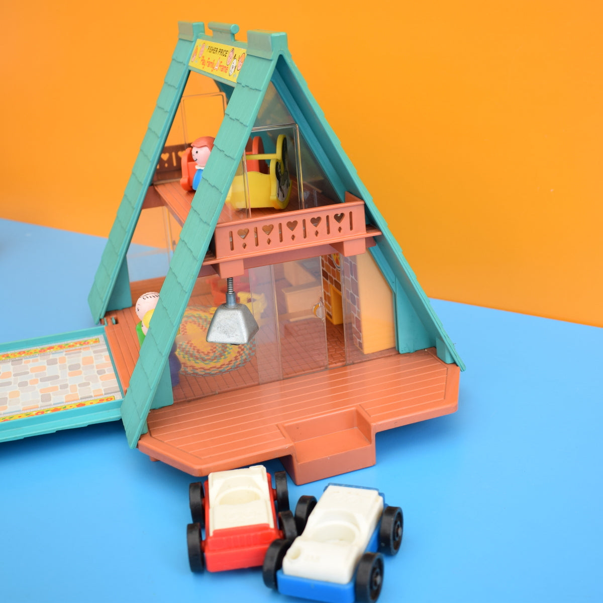 Vintage 1970s Fisher Price A Frame House - Plus Bits by Pineapple Retro