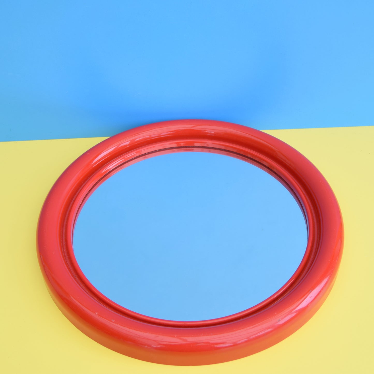 Vintage 1970s Habitat Crayonne Containers / Mirror - Orange / Red