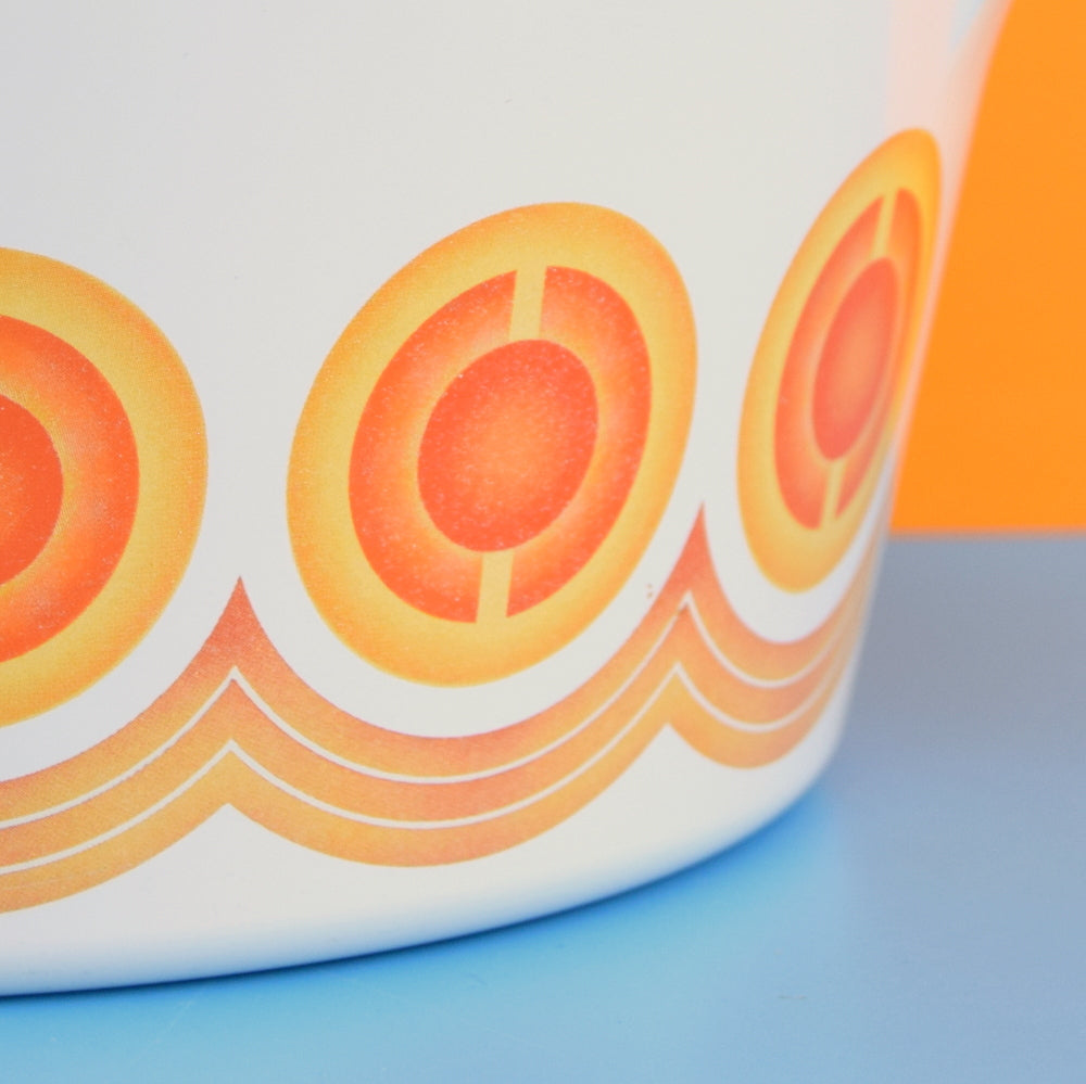 Vintage 1970s Pyrosil Casserole - Netherlands Pattern - Orange