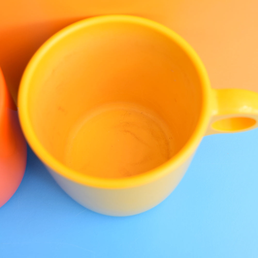 Vintage 1960s Various Mugs - Red / Orange / Yellow