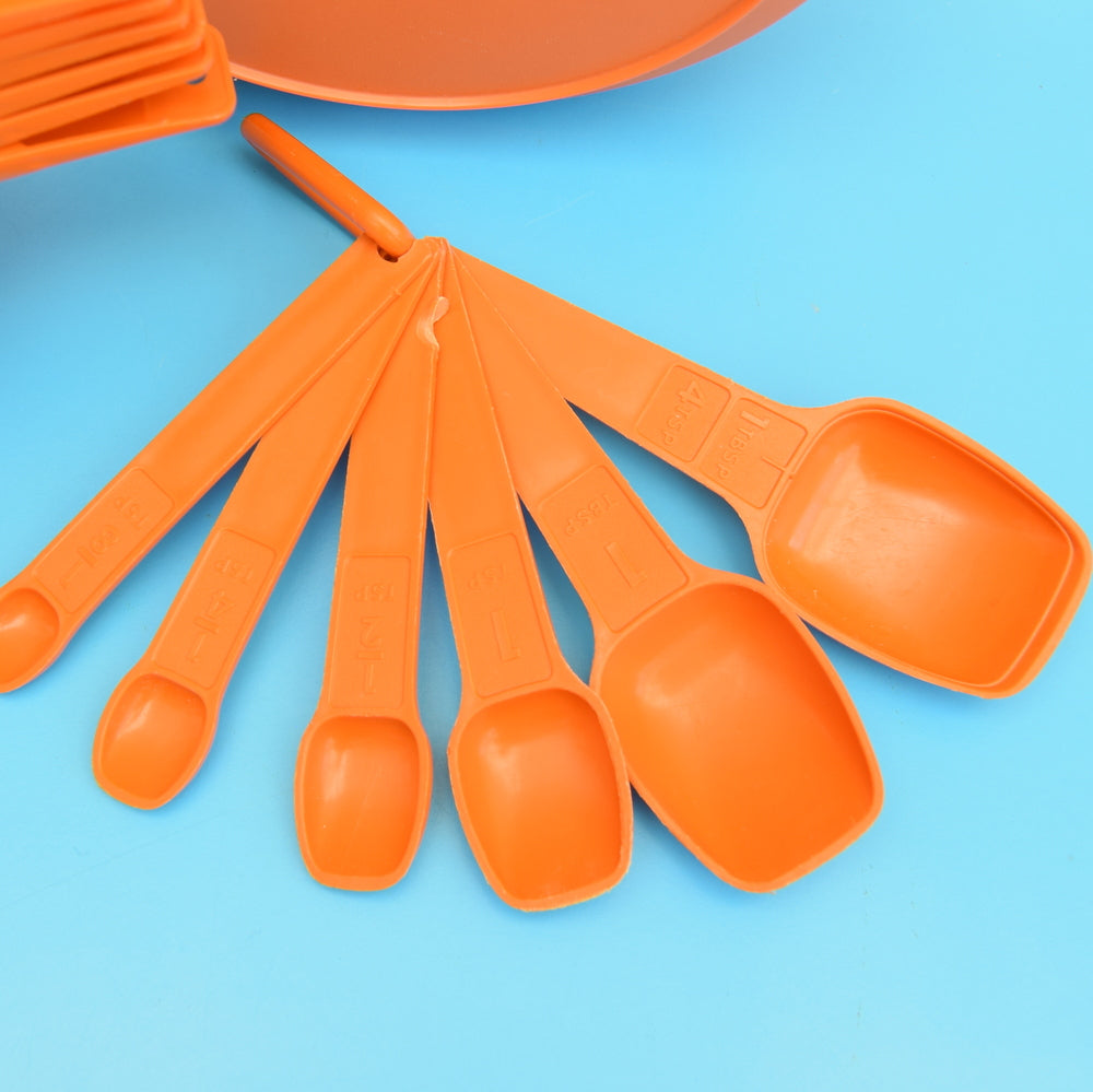 Vintage 1970s Plastic Tupperware Bits - Medium Orange