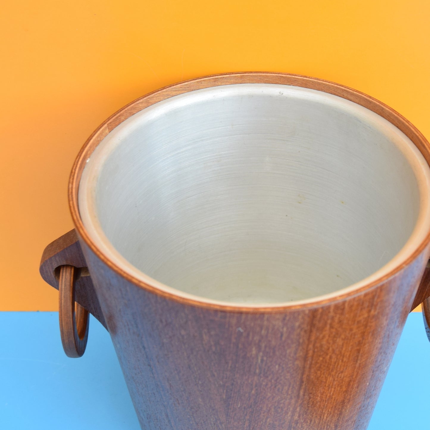Vintage 1960s Stylish Teak Ice Bucket