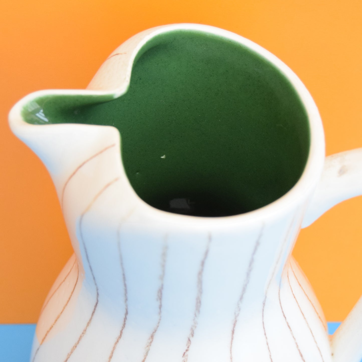 Vintage 1950s Ceramic Vino Jug - Italian Pottery - Wine