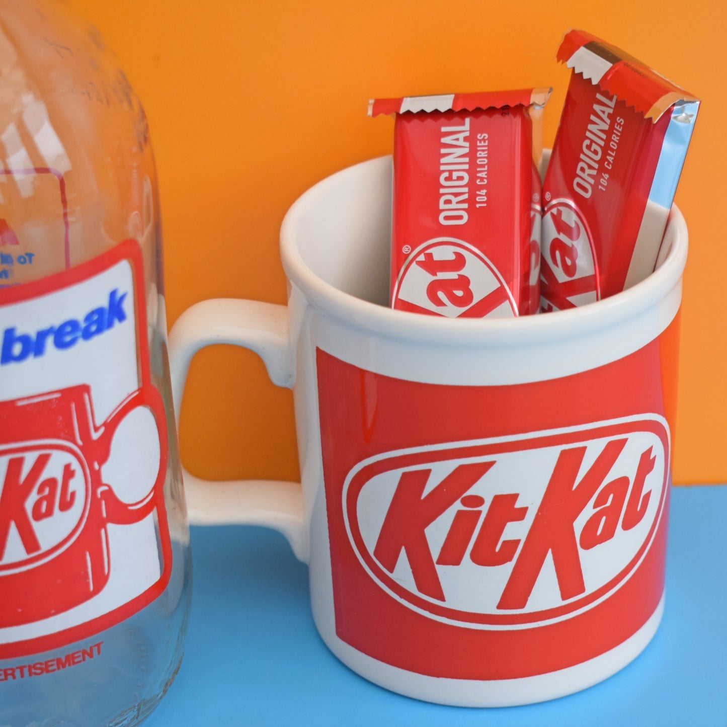 Vintage 1980s KitKat Mug & Bottle Gift Set