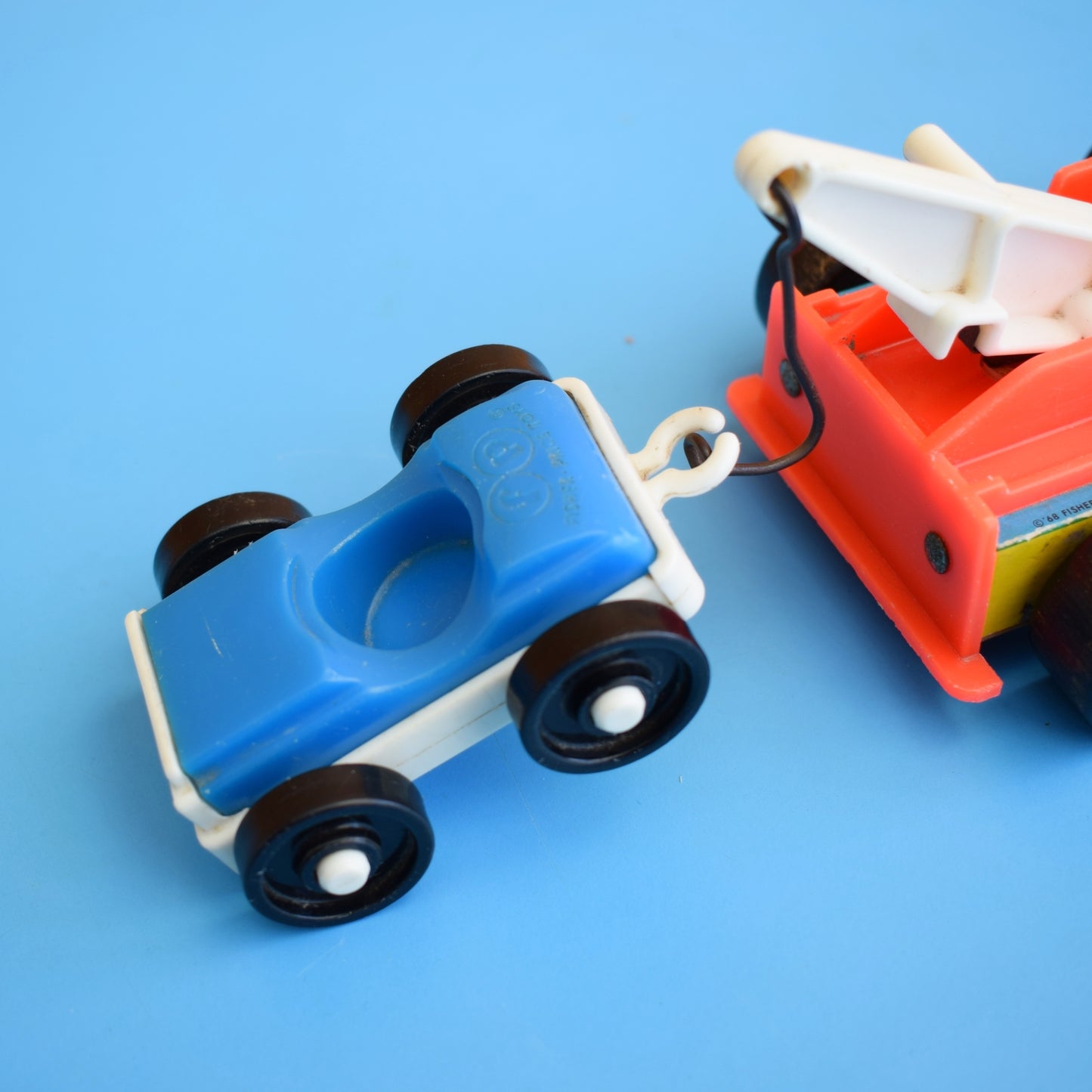 Vintage 1960s Fisher Price Tow Truck & Car