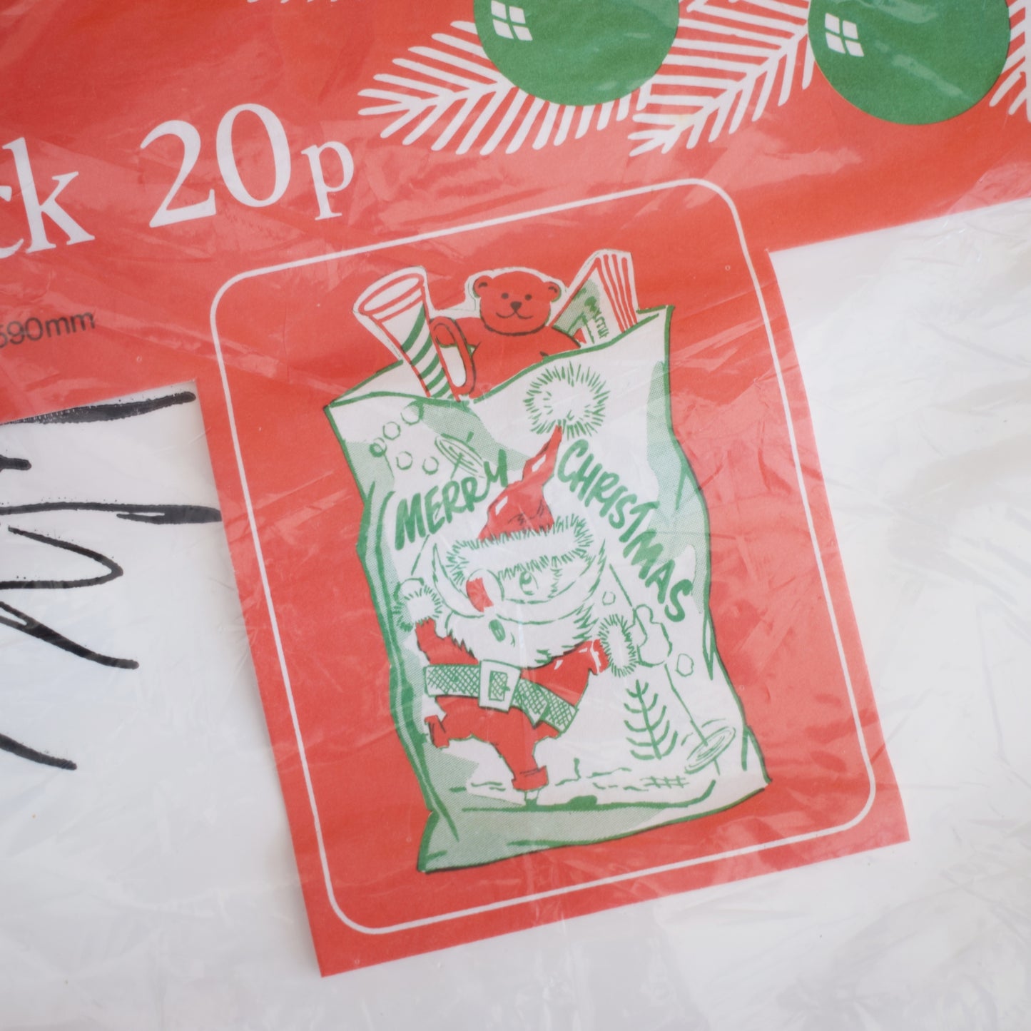 Vintage 1970s Christmas Stocking / Sack - Unused