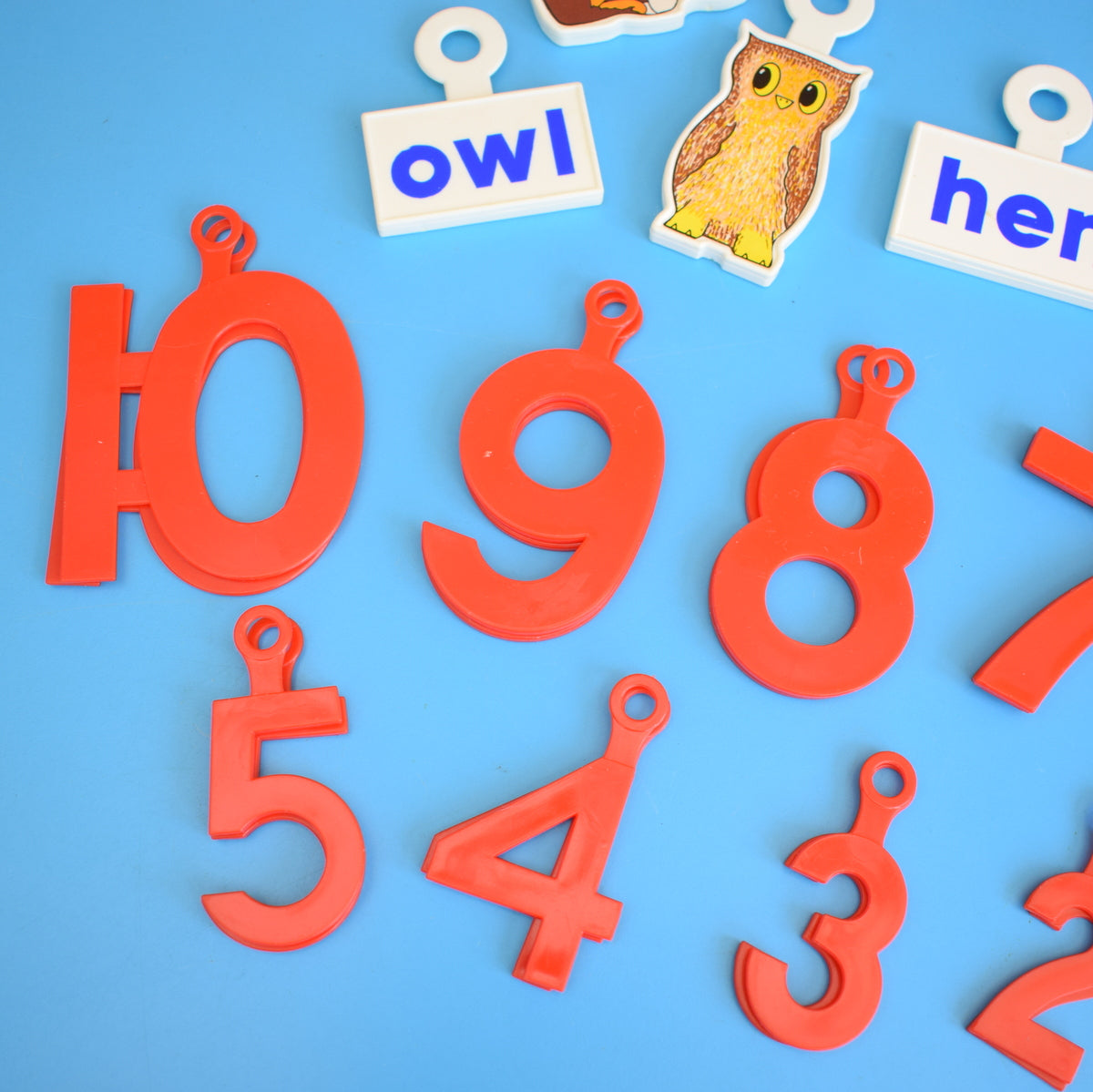 Vintage 1970s Plastic Scales- Educational Weight / Pictures / Maths