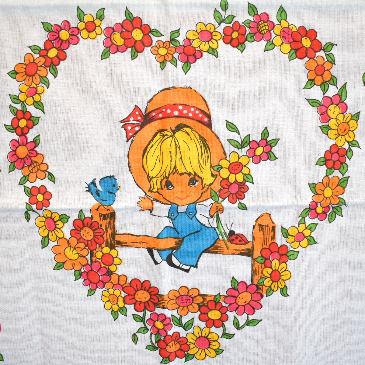 Vintage 1960s Cotton Tea Towel - Mothers Day - Best Mum