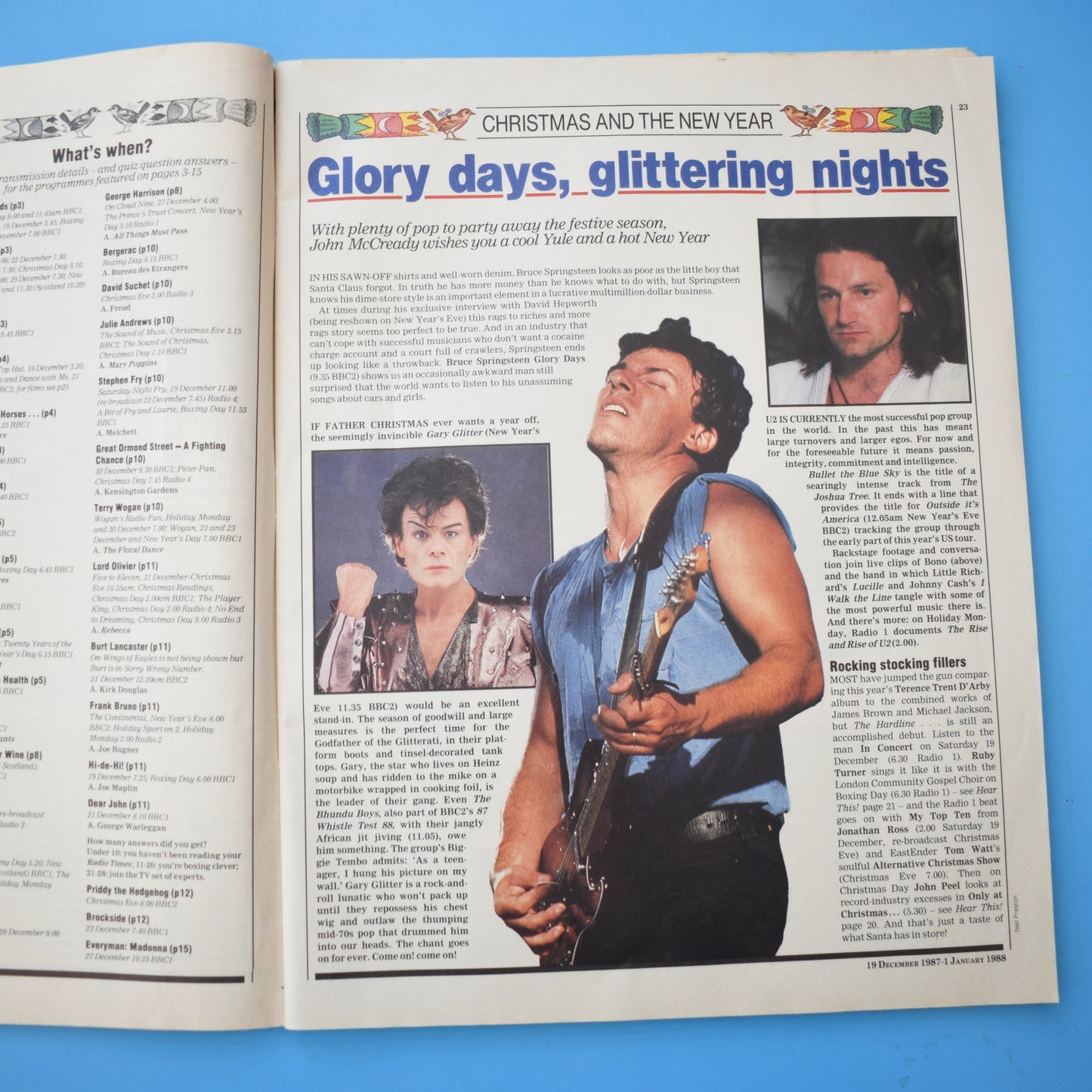 Vintage 1980s Radio / TV Times Magazines Christmas