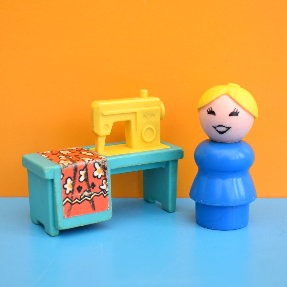 Vintage 1970s Fisher Price Sewing Machine Table / Lady