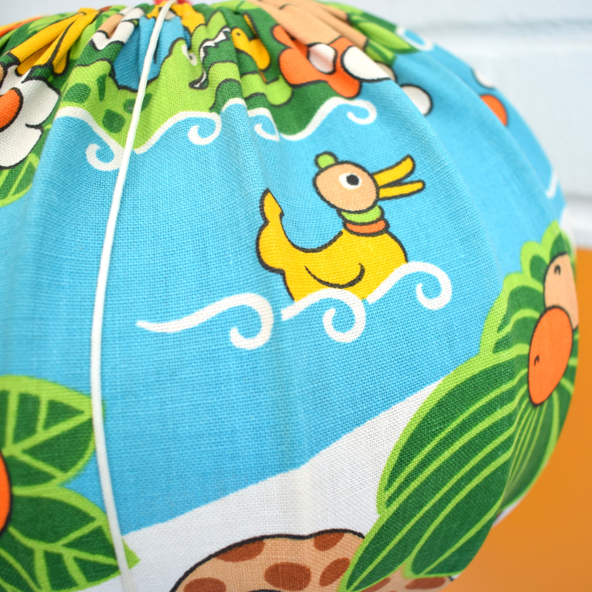 Vintage 1970s Kids Hot Air Balloon Light Shade - Jungle