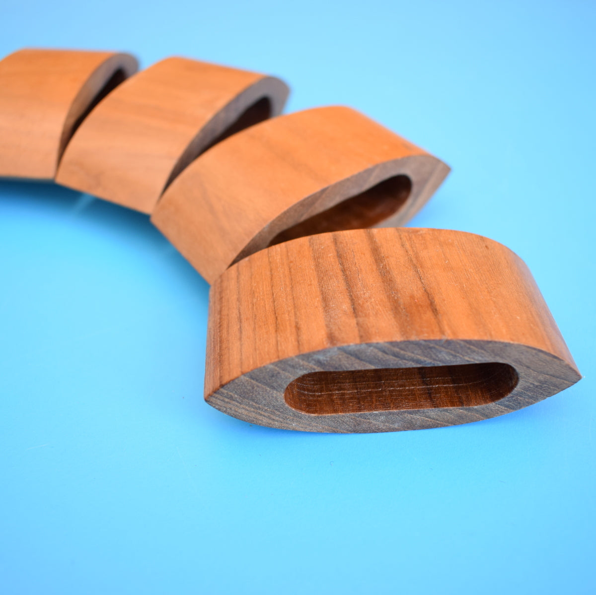 Vintage 1970s Teak Napkin Rings - Boxed by Vintage