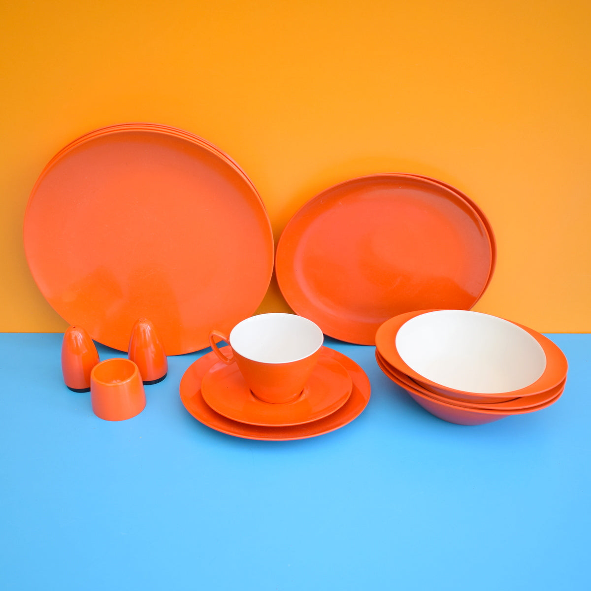 Vintage 1960s Melamine Plastic - Orange by Pineapple Retro