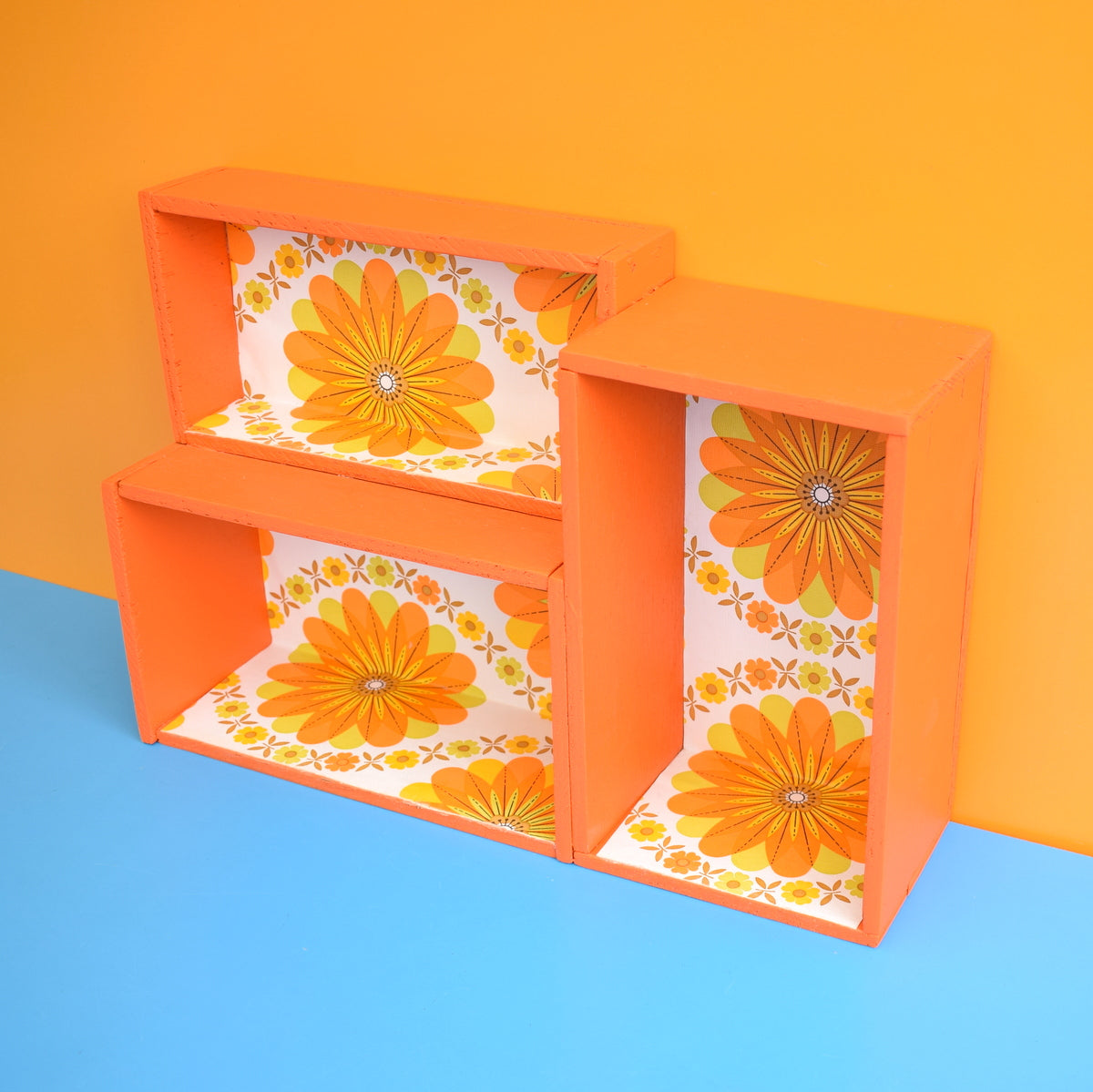 Vintage 1960s Display Unit - Vintage Wallpaper - Orange by Pineapple Retro