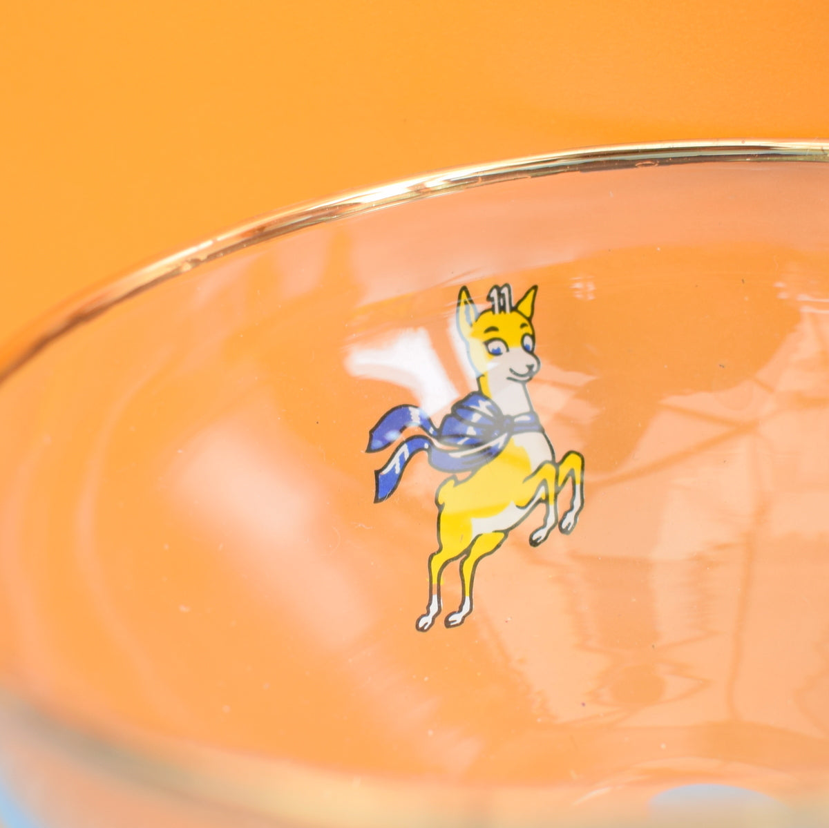 Vintage 1970s Babycham Bambi & Glass Set by Pineapple Retro