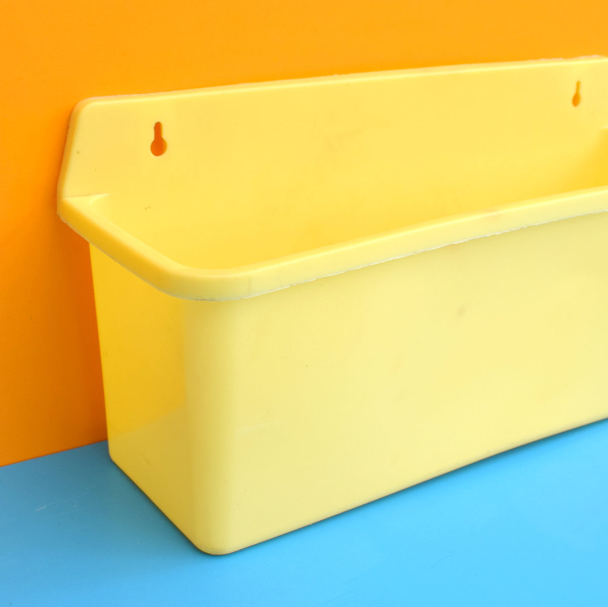 Vintage 1960s Plastic Planter / Organiser - Lemon Yellow by Pineapple Retro