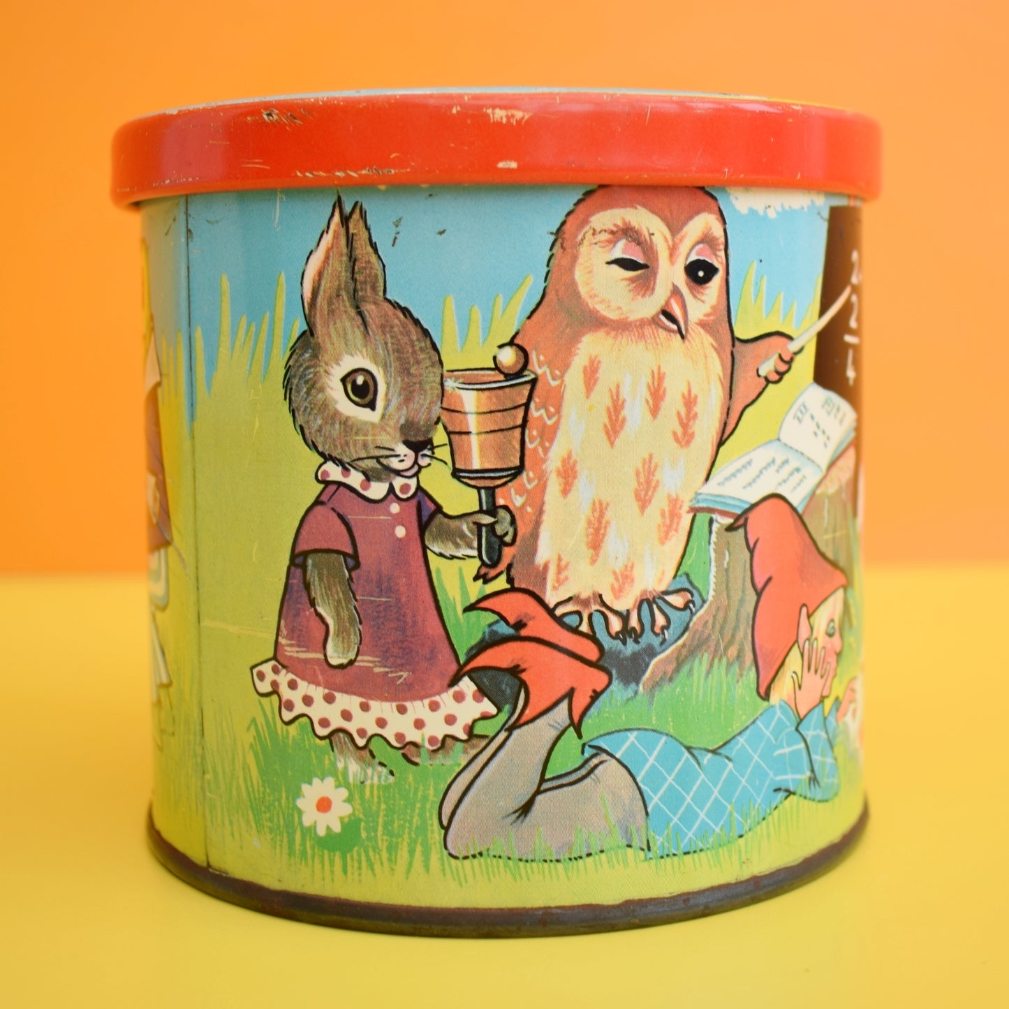 Vintage 1960s Blue Bird Toffee Tin - Pixies