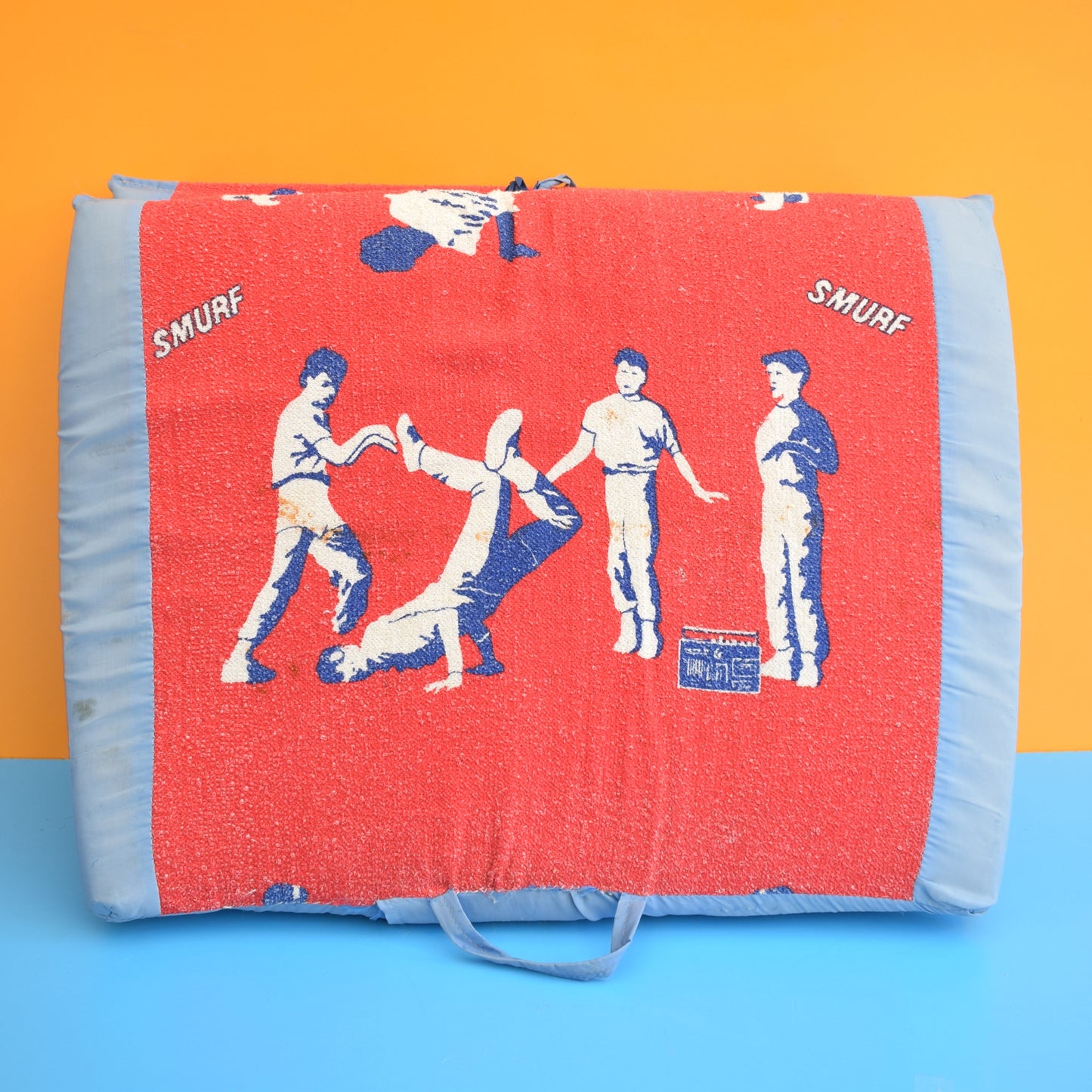 Vintage 1970s Padded Folding Cushion - Breakdancing by Vintage