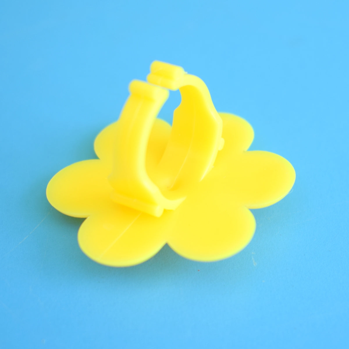 Vintage 1990s Plastic Kitsch Rings - Acid House Flower Power