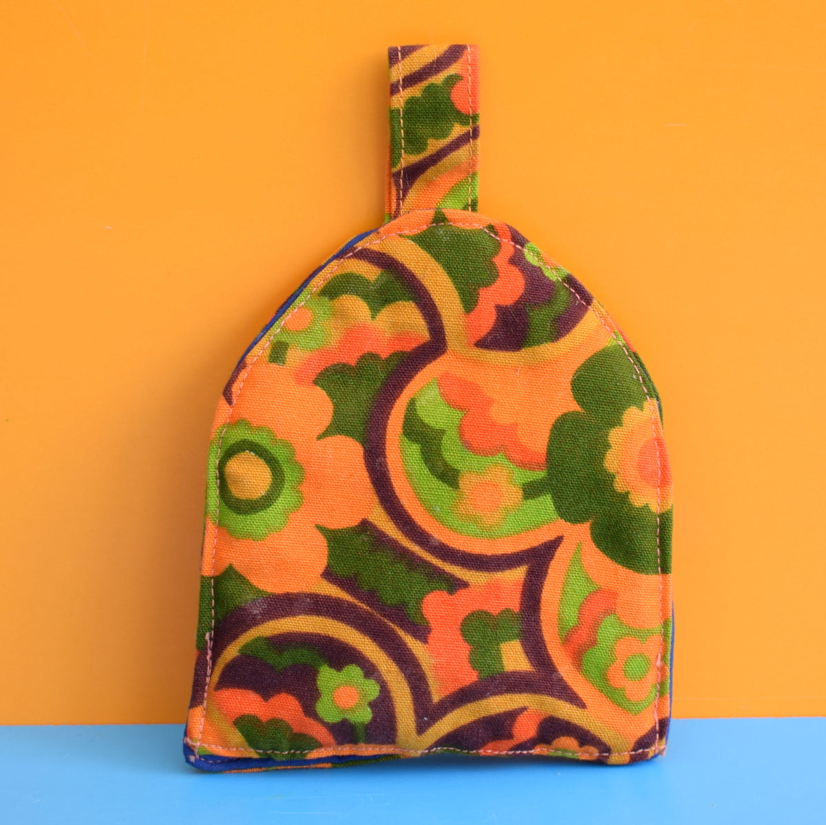Vintage 1960s Single Padded Egg Cosy - Orange by Vintage