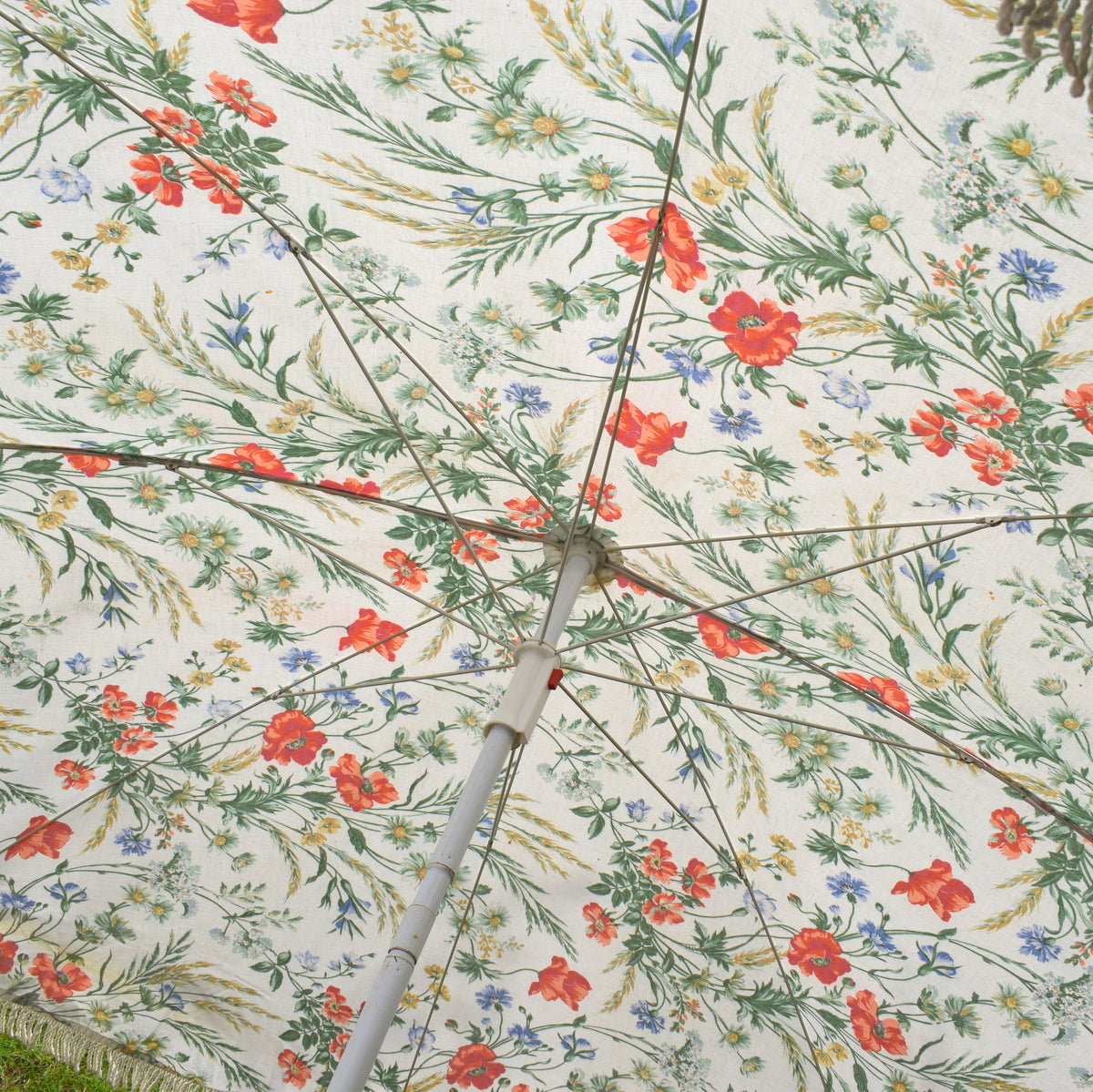 Vintage 1980s Parasol - Meadow Flowers by Vintage