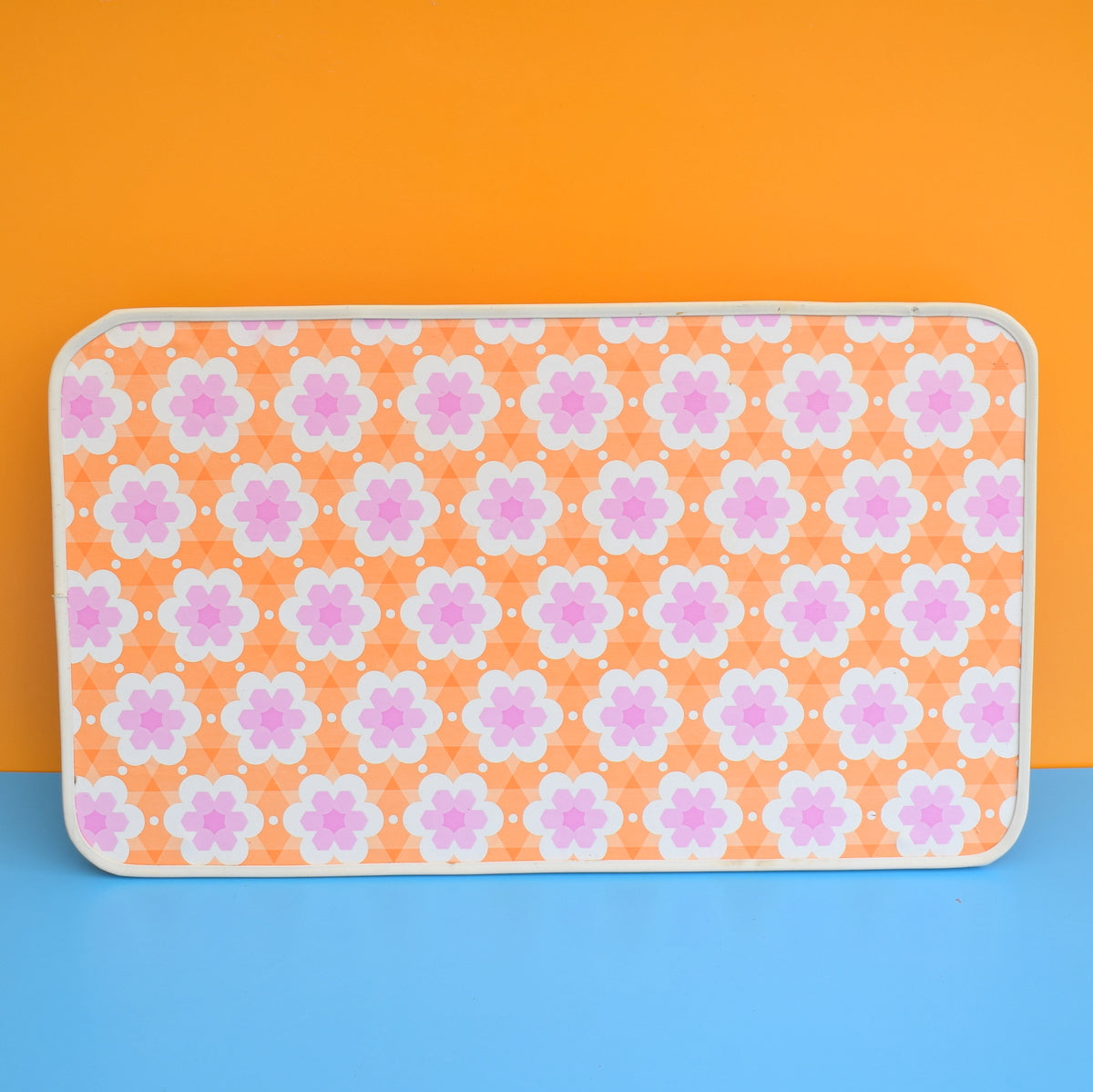 Vintage 1960s Folding Low Table - Flower Power - Pink by soldVintage