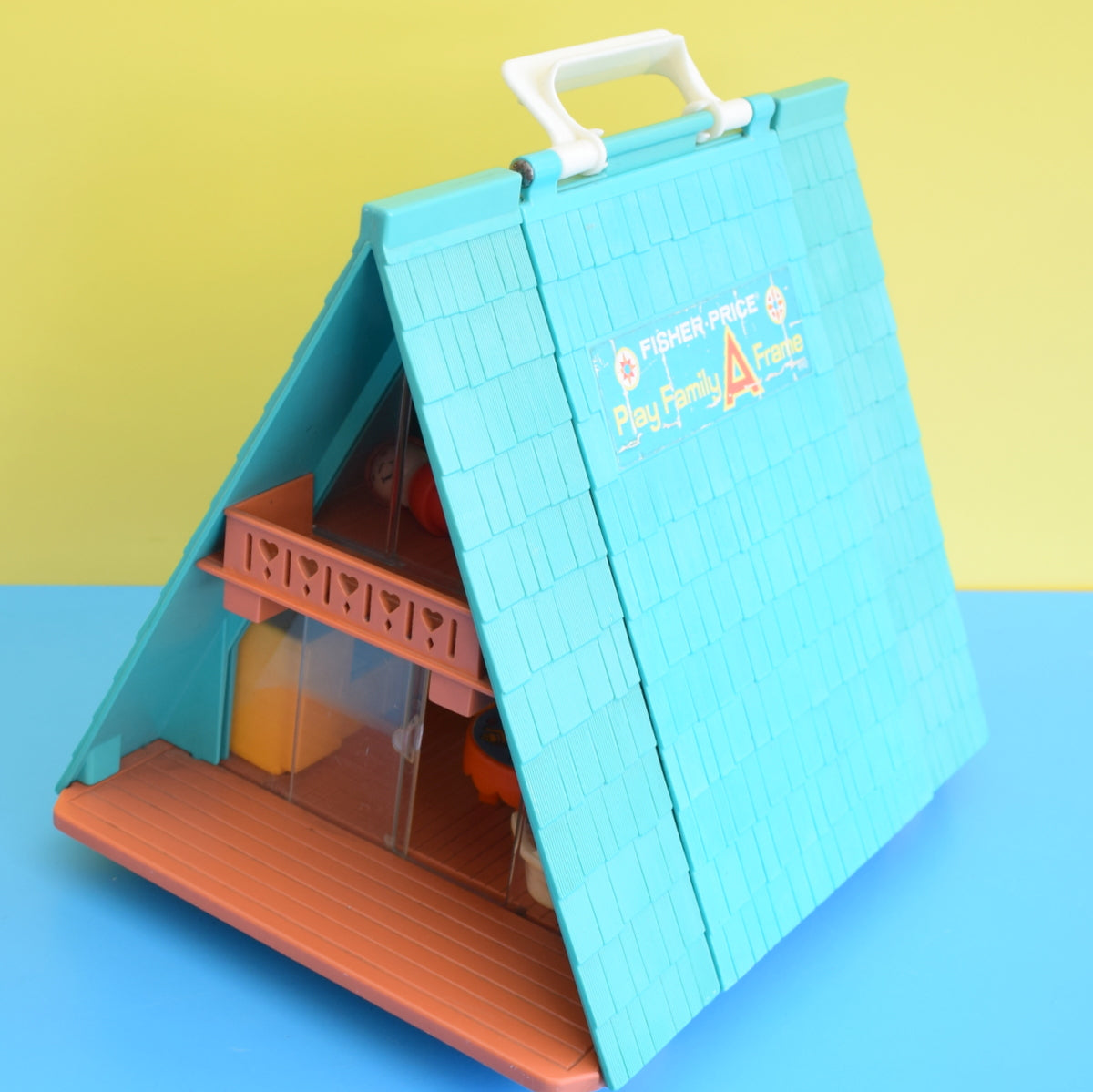 Vintage 1970s Fisher Price A Frame House - Plus Accessories by Pineapple Retro