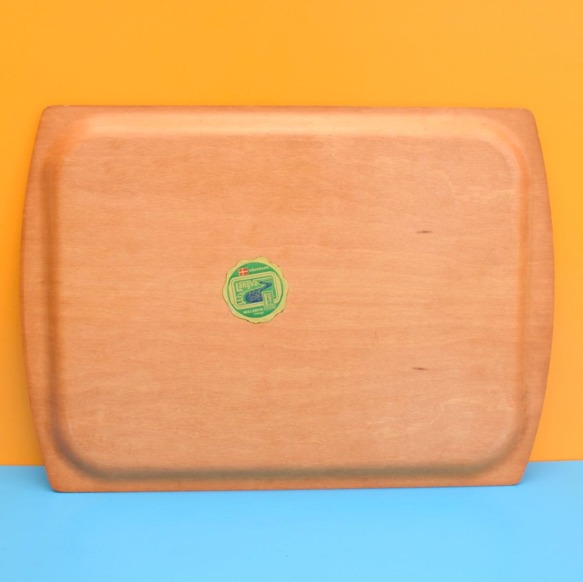 Vintage 1960s Danish Plywood Tray - Flower Power