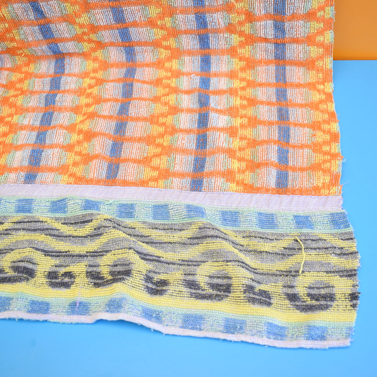 Vintage 1960s Cotton Bath Towels - Damaged