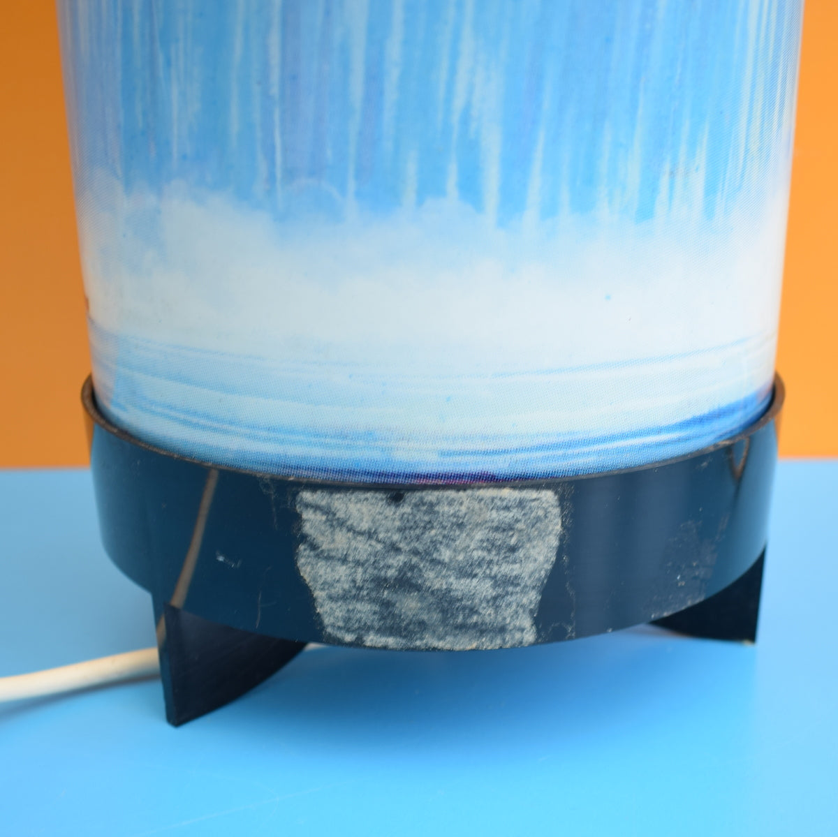 Vintage 1970s Kitsch Waterfall Fan Lamp