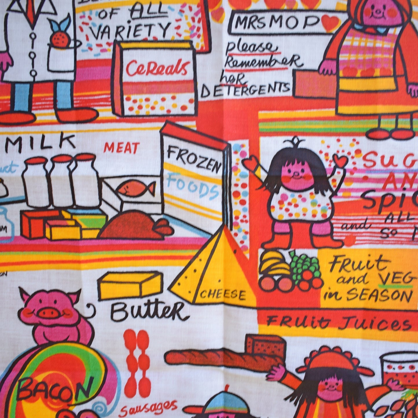 Vintage 1970s Tea Towel - Marion All Things Nice by Vintage