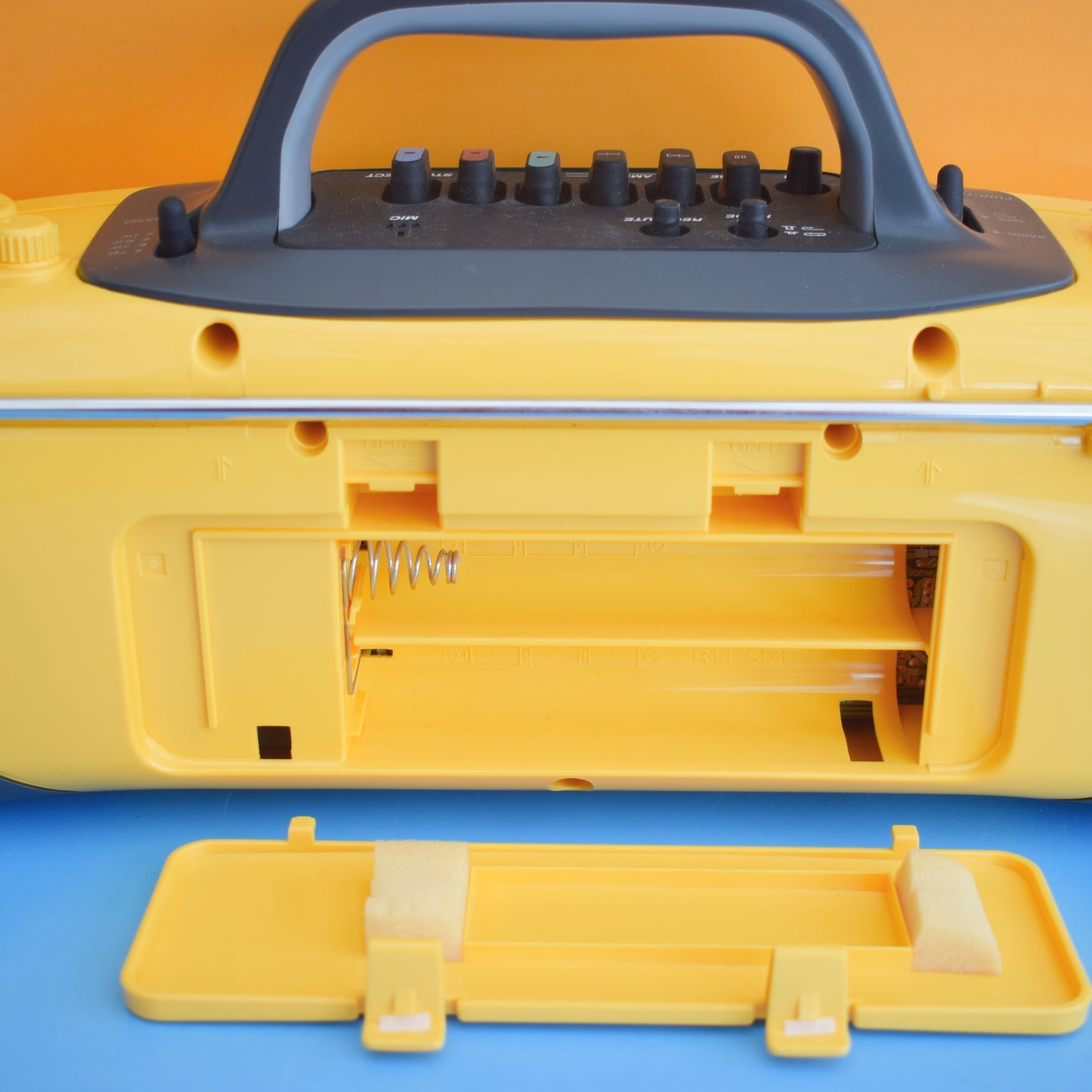 Vintage 1980s Sony Sports Boombox - Yellow