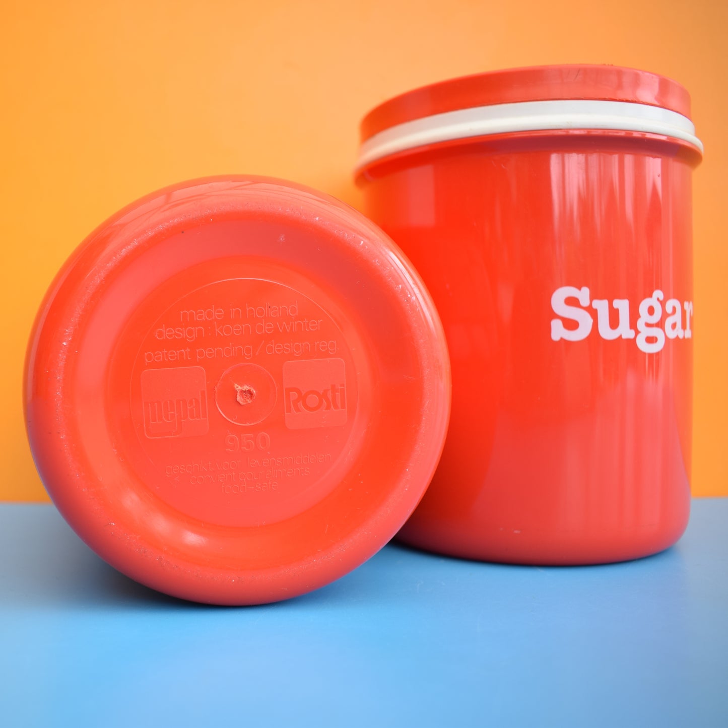 Vintage 1980s Plastic Containers - Rosti - Red by Pineapple Retro
