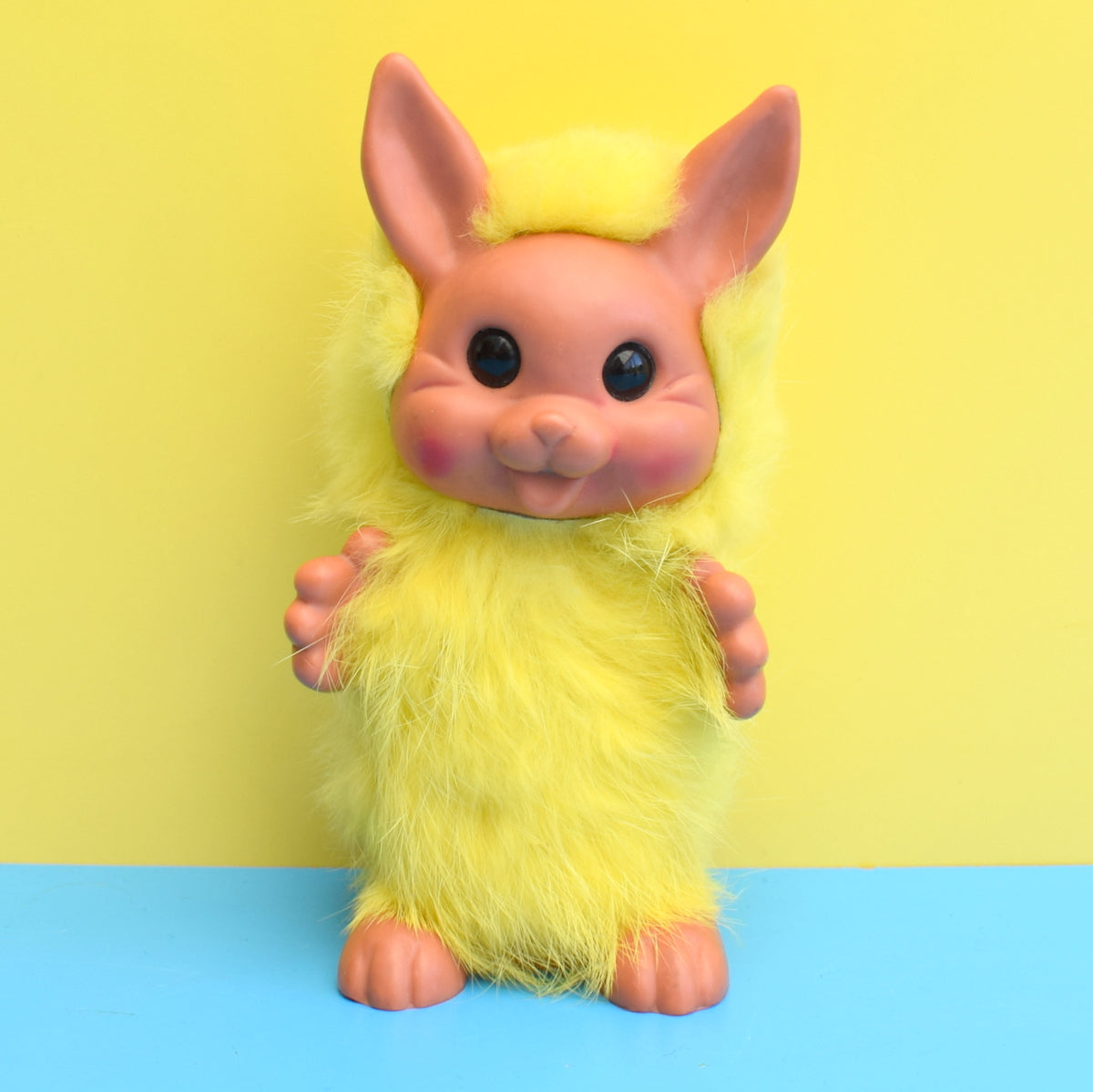Vintage 1970s Happy Gang Rauls Rabbit Troll - Yellow by Vintage